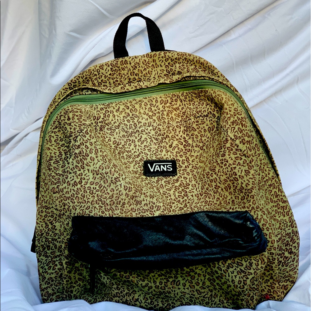 Vans Off The Wall Deana II Green Leopard Backpack